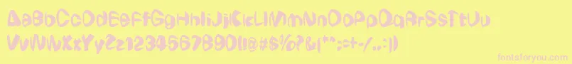 WeirdoRegular Font – Pink Fonts on Yellow Background