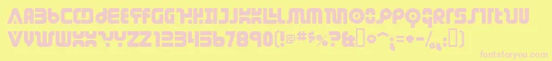 DendriticVoltage Font – Pink Fonts on Yellow Background