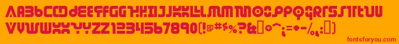 DendriticVoltage Font – Red Fonts on Orange Background
