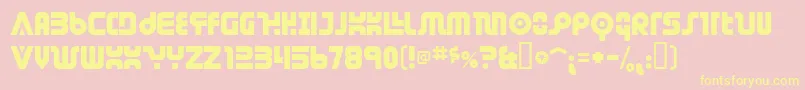 DendriticVoltage Font – Yellow Fonts on Pink Background