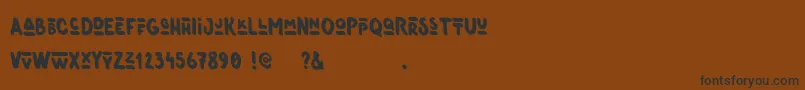 Шрифт Oneer – чёрные шрифты на коричневом фоне