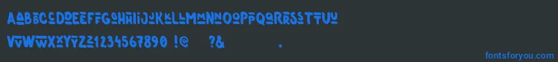 Oneer Font – Blue Fonts on Black Background