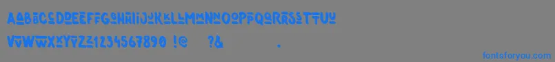 フォントOneer – 灰色の背景に青い文字