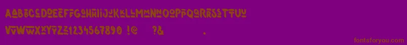 Czcionka Oneer – brązowe czcionki na fioletowym tle