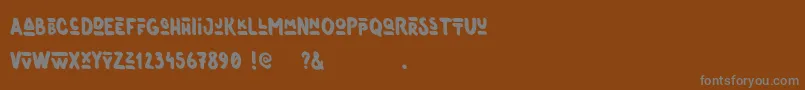 フォントOneer – 茶色の背景に灰色の文字