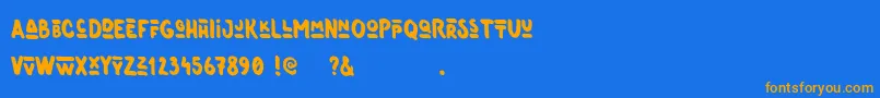 Oneer Font – Orange Fonts on Blue Background
