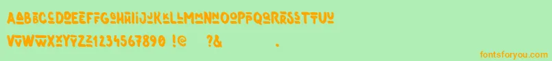 Oneer Font – Orange Fonts on Green Background