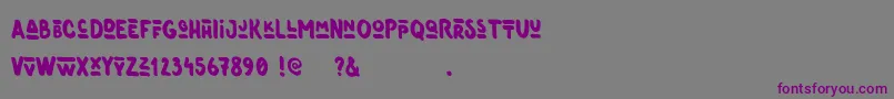 Oneer-fontti – violetit fontit harmaalla taustalla