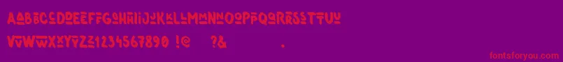 Oneer Font – Red Fonts on Purple Background