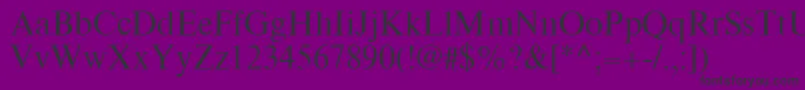 TimesEighteenLtRoman Font – Black Fonts on Purple Background