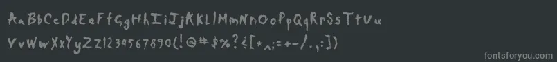 フォントDaubmark – 黒い背景に灰色の文字