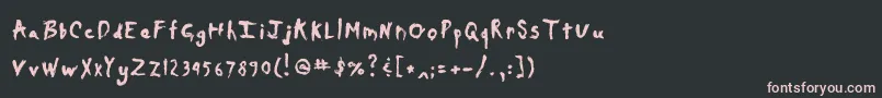 Daubmark Font – Pink Fonts on Black Background