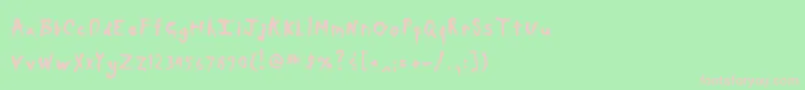 Daubmark Font – Pink Fonts on Green Background