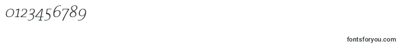 fuente TheserifextralightItalic – Fuentes para números