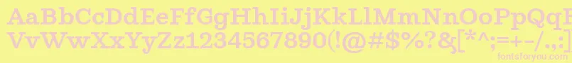 GhostlightRegular Font – Pink Fonts on Yellow Background