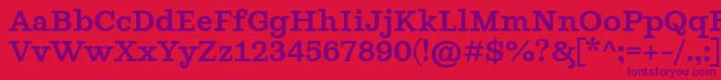 GhostlightRegular Font – Purple Fonts on Red Background