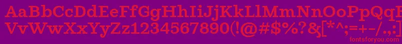 GhostlightRegular Font – Red Fonts on Purple Background