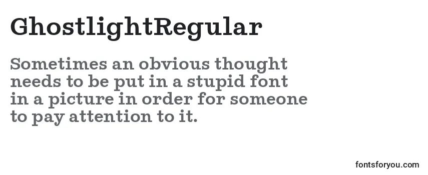 GhostlightRegular Font
