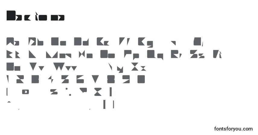 Schriftart Daetona – Alphabet, Zahlen, spezielle Symbole