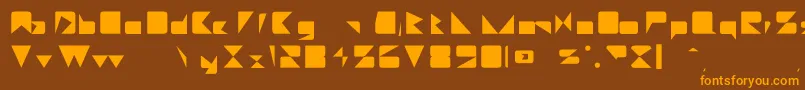 Daetona-Schriftart – Orangefarbene Schriften auf braunem Hintergrund