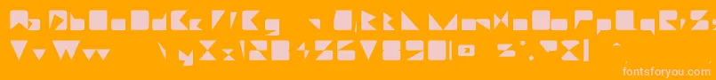 Daetona-Schriftart – Rosa Schriften auf orangefarbenem Hintergrund