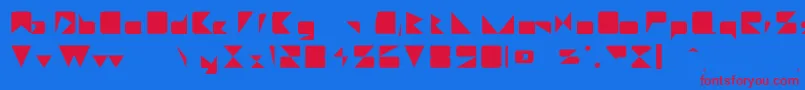 Daetona Font – Red Fonts on Blue Background