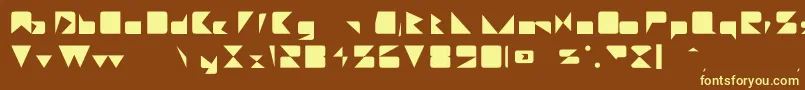 フォントDaetona – 黄色のフォント、茶色の背景