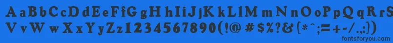 OswaldgreyRegular Font – Black Fonts on Blue Background