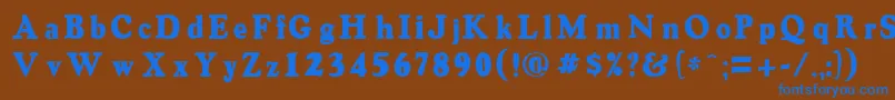 OswaldgreyRegular Font – Blue Fonts on Brown Background