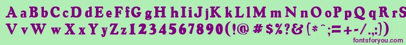 OswaldgreyRegular Font – Purple Fonts on Green Background