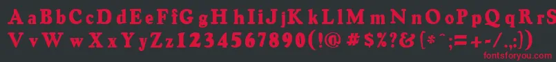 OswaldgreyRegular Font – Red Fonts on Black Background