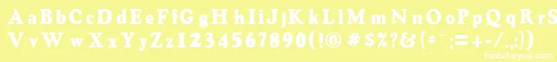 OswaldgreyRegular Font – White Fonts on Yellow Background