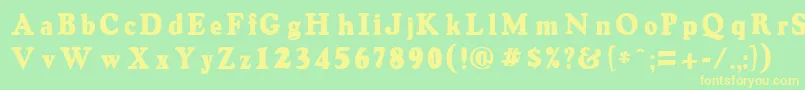 OswaldgreyRegular Font – Yellow Fonts on Green Background