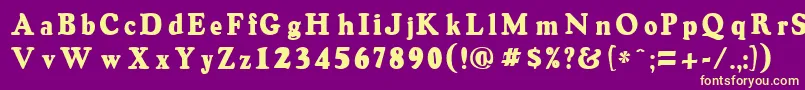 OswaldgreyRegular Font – Yellow Fonts on Purple Background