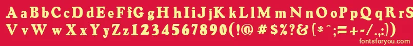 OswaldgreyRegular Font – Yellow Fonts on Red Background