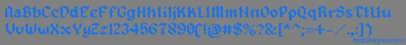 Weitere Informationen zur Alagard-Schriftart Alagard-Schriftart – Blaue Schriften auf grauem Hintergrund