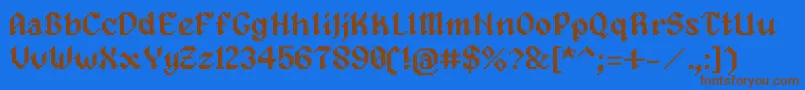 Alagard Font – Brown Fonts on Blue Background