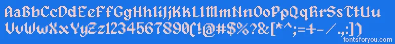 Alagard Font – Pink Fonts on Blue Background