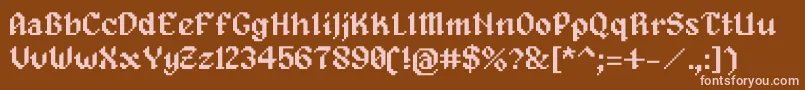 Alagard Font – Pink Fonts on Brown Background