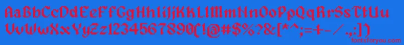 Шрифт Alagard – красные шрифты на синем фоне