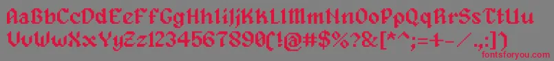 Alagard Font – Red Fonts on Gray Background