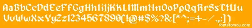 フォントAlagard – オレンジの背景に白い文字