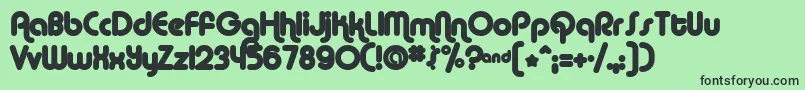 AlbaMatter Font – Black Fonts on Green Background