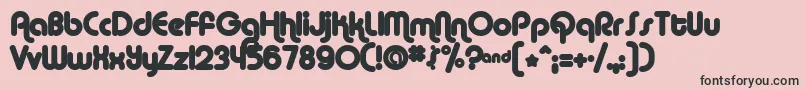 AlbaMatter Font – Black Fonts on Pink Background