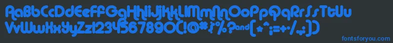 AlbaMatter Font – Blue Fonts on Black Background