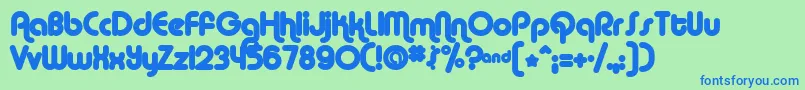 AlbaMatter Font – Blue Fonts on Green Background