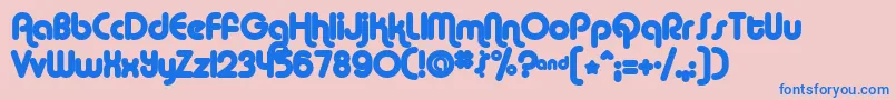 AlbaMatter Font – Blue Fonts on Pink Background