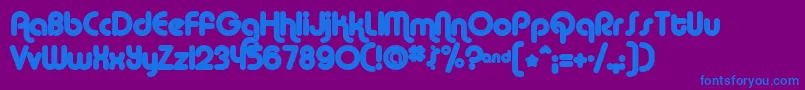 AlbaMatter Font – Blue Fonts on Purple Background