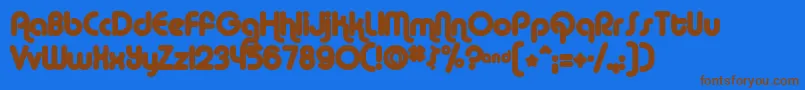 AlbaMatter Font – Brown Fonts on Blue Background