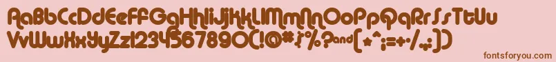 AlbaMatter Font – Brown Fonts on Pink Background